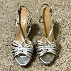 Cole Haan Nike Air Silver Strappy Heels